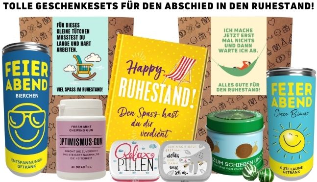 Geschenksets Ruhestand