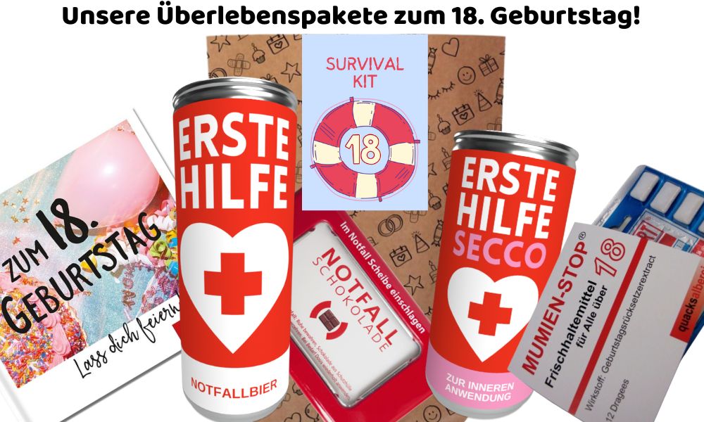 Überlebenspaket zum 18. Geburtstag