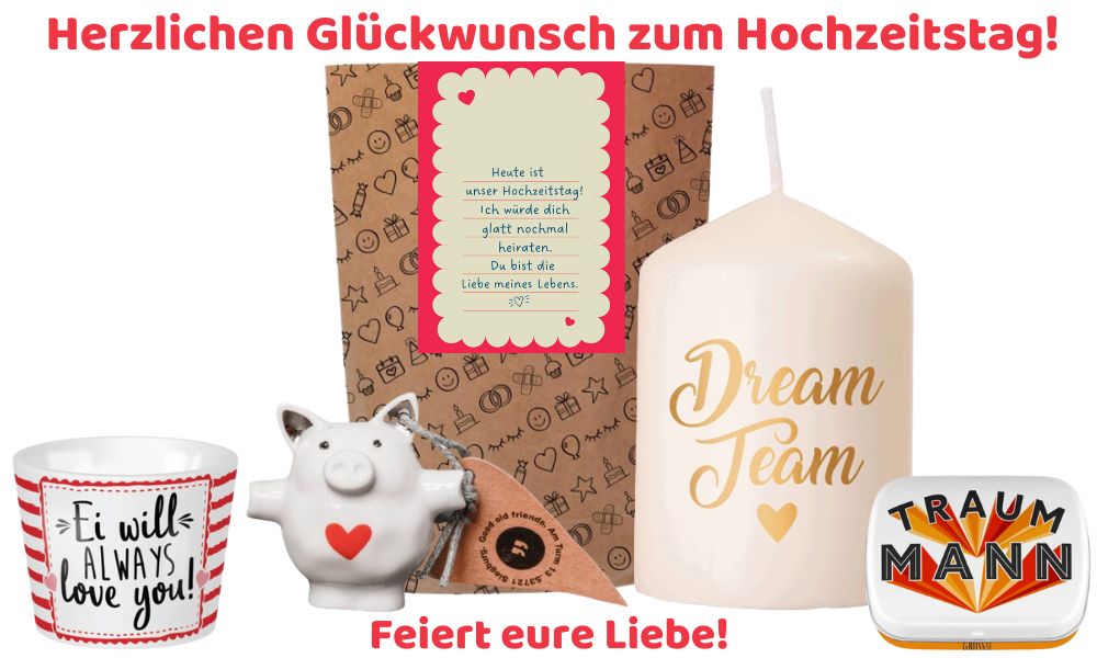 Geschenke zum Hochzeitstag