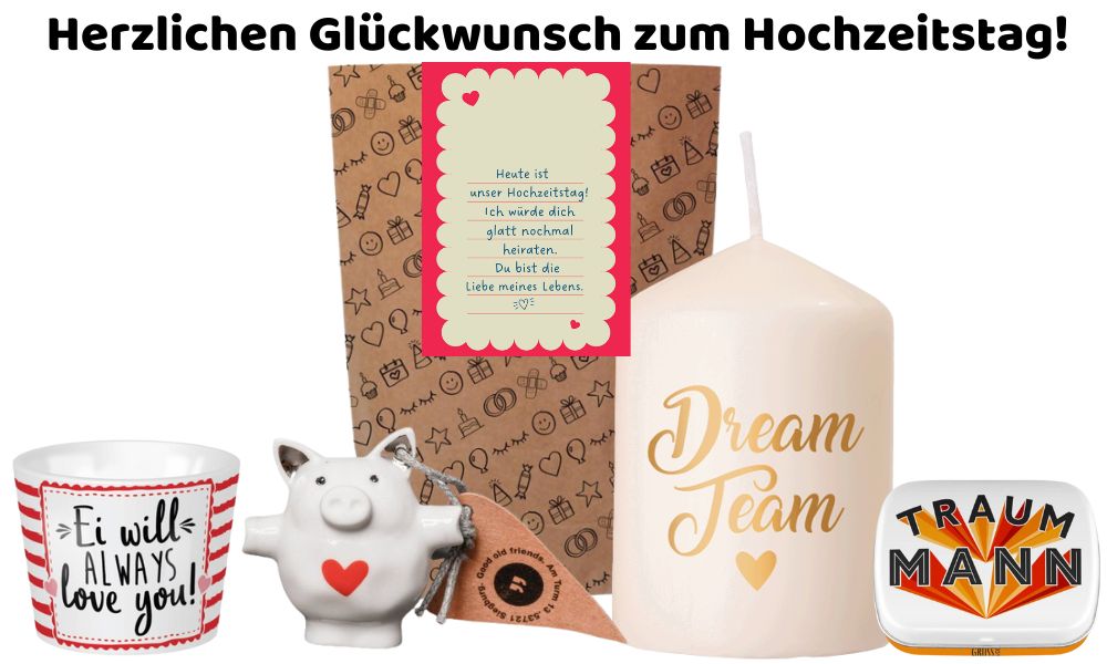 Geschenke zum Hochzeitstag