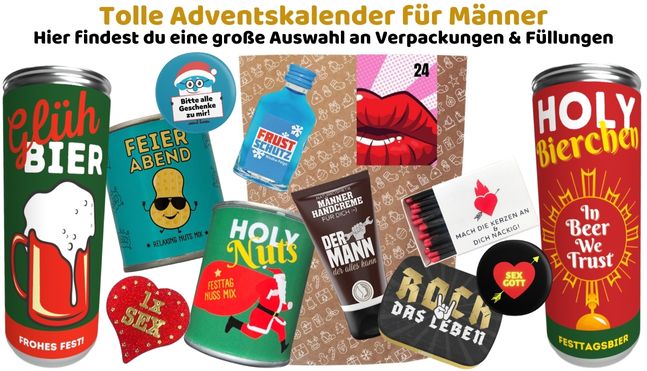 Männer-Adventskalender befüllen - viele Kleinigkeiten