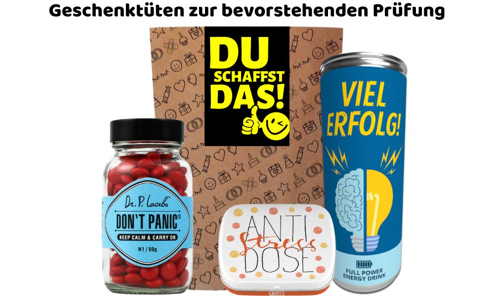 Geschenksets bevorstehende Prüfung