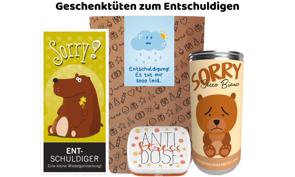 Geschenktüten Entschuldigung