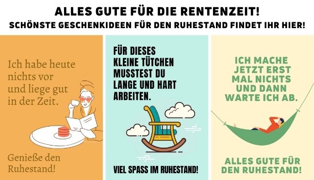Geschenke zur Rente