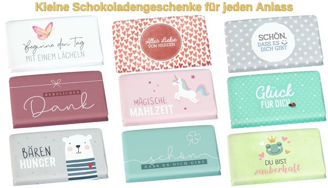 kleine Schokoladengeschenke