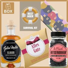 Geschenkbox Geburtstag – Geburtstagsgeschenk „Best Ager Survival Kit“ (Set 2)