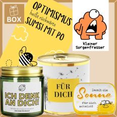 Geschenkbox zur Aufmunterung - Kleiner Sorgenfresser (Set 1)