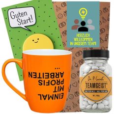 Geschenktüte Onboarding – Begrüßungsgeschenk  „Willkommen im Team“ (Set 2)