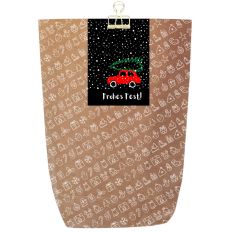 Geschenktüte “Frohes Fest“ – Motiv Auto – zum Befüllen