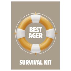 Minicard für Ü50 Geburtstage „Best Ager Survival Kit“