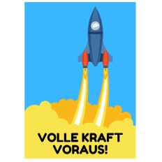 Minicard „Volle Kraft voraus!“
