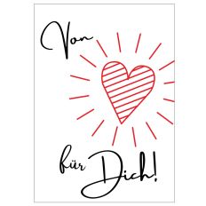 Minicard „Von Herzen für dich!“
