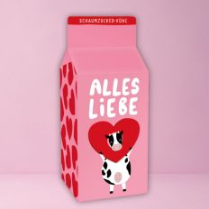 Schaumzucker-Kühe „Alles Liebe“