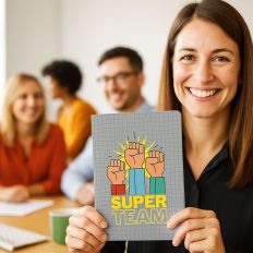 Notizheft für Mitarbeiter – Teamgeschenk „Super Team“