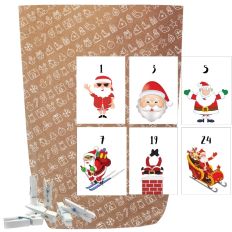 Adventskalender Set zum Befüllen X-MAS ICON SANTA CLAUS