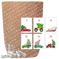 Adventskalender Set zum Befüllen X-MAS ICON BAUMTRANSPORT
