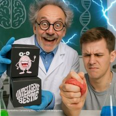 Knautsch-Gehirn INTELLIGENZBESTIE