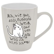 Becher WIE GUT, DASS NIEMAND WEISS