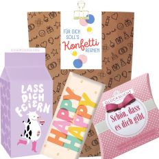 Geschenktüte zum Geburtstag – Geschenkset „Konfetti regnen“ (Set 16)