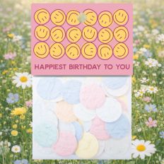 Blumensamenkonfetti „Happiest Birthday to you“ - Kleiner Blumenstrauß Ersatz