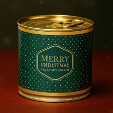 Cancake Weihnachten „Merry Christmas & Happy New Year" (Marmorkuchen - grüne Version)