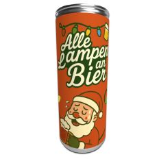 Dosenbier „Alle Lampen an Bier“ – Lustiges Weihnachts- und Wichtelgeschenk