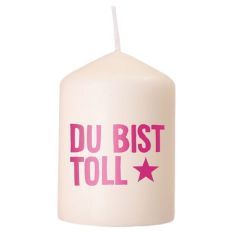 Kerze DU BIST TOLL! - pink