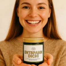 Duftkerze mit Spruch ENTSPANN DICH!