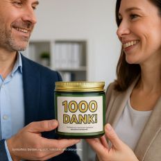 Duftkerze mit Spruch 1000 DANK!