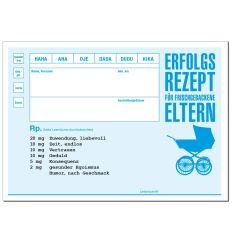 Postkarte ERFOLGSREZEPT - blau -