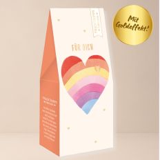 Fruchtgummi Herzen FÜR DICH - Regenbogenherz