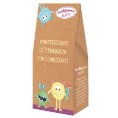 Fruchtgummi MONSTERSTARKE GLÜCKWÜNSCHE ZUM SCHULSTART!