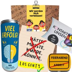 Geschenktüte Abschied – Abschiedsgeschenk „Wir werden dich vermissen!“ (Set 4)