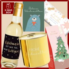 Geschenkbox „Schöne Weihnachten“ - Lustiges Weihnachtsgeschenk (Bär – Set 2)