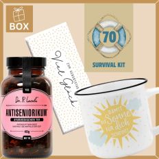 Geschenkbox Überlebenspaket zum 70. Geburtstag SURVIVAL KIT # 2
