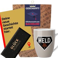Geschenktüte Abschlussgeschenk „Glückwunsch zum Bachelor“ (Set 10)