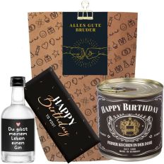 Geschenktüte Geburtstag – Lustiges Geburtstagsgeschenk „Alles Gute Bruder“ (Set 2)