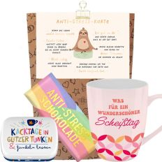 Geschenktüte witziges Bürogeschenk „Anti-Stress“ – Kolleginnengeschenk (Set 1)