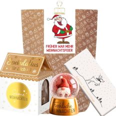 Geschenktüte „Früher war mehr Weihnachtsfeier“ – Lustiges Weihnachtsgeschenk (Set 1)