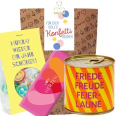 Geschenktüte zum Geburtstag – Geschenkset „Konfetti regnen“ (Set 15)