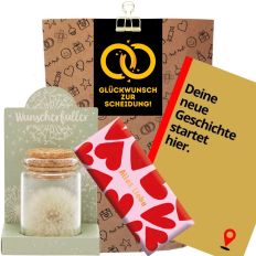Geschenktüte Scheidung – Lustiges Geschenk „Glückwunsch zur Scheidung!“ (Set 11)