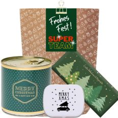 Geschenktüte Weihnachten – Mitarbeitergeschenk „Super Team“ (Set 9)