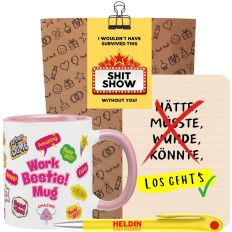 Geschenktüte „Shit Show“ – lustiges Kolleginnengeschenk (Set 6)