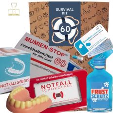 Geschenktüte Überlebenspaket zum 60. Geburtstag SURVIVAL KIT # 1