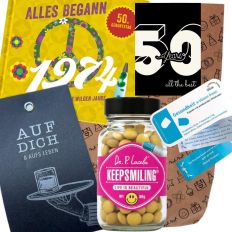 Geschenktüte 50. Geburtstag – Geschenkset „50 Years“ (Set 1)