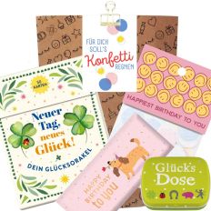 Geschenktüte zum Geburtstag – Geschenkset „Konfetti regnen“ (Set 12)