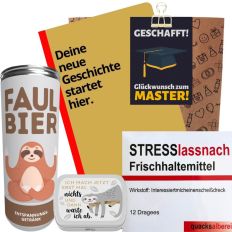 Geschenktüte zum Masterabschluss „Glückwunsch zum Master“ (Set 4)