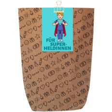 Geschenktüte FÜR SUPERHELDINNEN - zum Befüllen