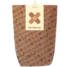 Geschenktüte Gute Besserung - zum selber Befüllen (Motiv Pflaster)