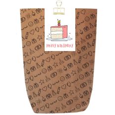 Geschenktüte HAPPY BIRTHDAY GEBURTSTAGSKUCHEN - zum Befüllen